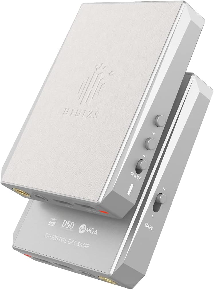 Hidizs DH80S DAC und AMP ausgewogen, tragbar, unterstützt MQA-Audio-Technologie, tragbar, DSD64/128,
