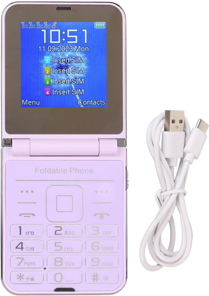 Fockety 2G-Klapptelefon für Senioren, 2,6-Zoll-Bildschirm, Entsperrtes Dual-SIM-Klapphandy, Mobiltel