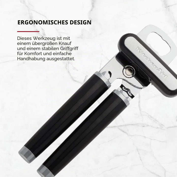 KitchenAid KE199OHOBA Klassischer Multifunktions-Dosenöffner/Flaschenöffner, 21 cm, Schwarz One Size