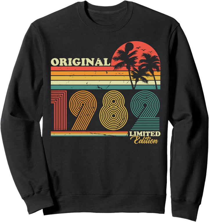 1982 Jahrgang Geburtstag Retro Vintage Herren Damen 40 Jahre Sweatshirt