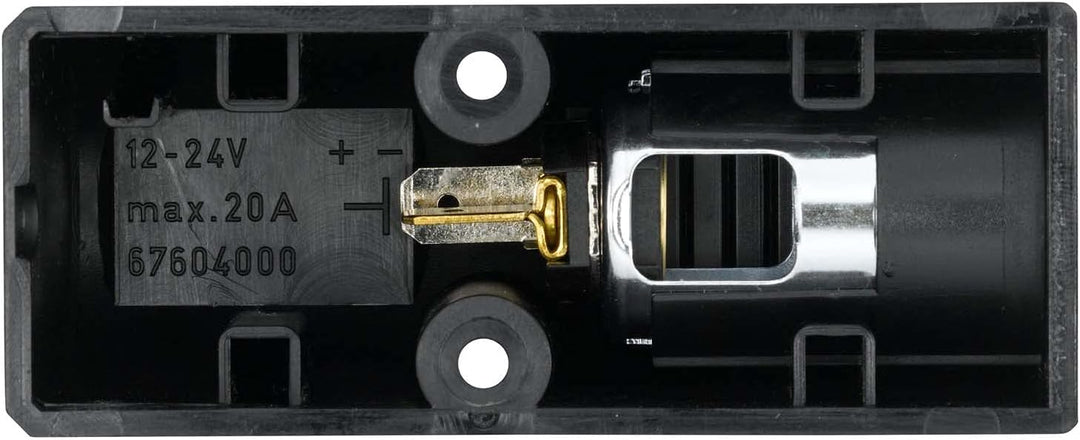 HELLA 8JB 004 123-042 Steckdose - 12/24V - 1-polig - Anbau - Stecker: Flachstecker