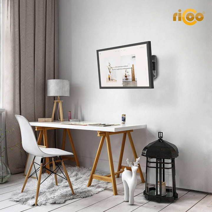 RICOO TV Wandhalterung Fernseher Schwenkbar, Monitorhalterung Gasdruckfeder, S4522, Höhenverstellbar