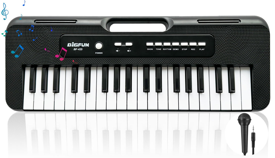 Klavier Keyboard Kinder,37 Tasten Klavier für Kinder Musikalisches Klavier mit Mikrofon Tragbares Le