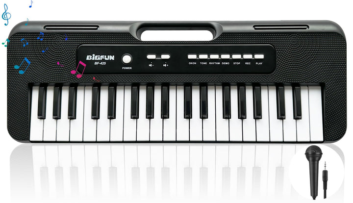 Klavier Keyboard Kinder,37 Tasten Klavier für Kinder Musikalisches Klavier mit Mikrofon Tragbares Le