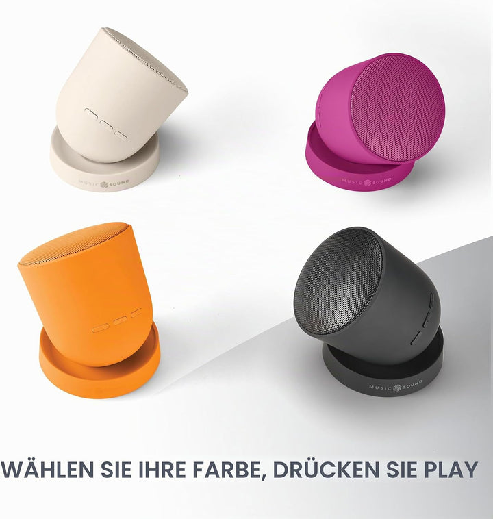 Music Sound Bluetooth-Lautsprecher Twist mit 360° schwenkbarer Struktur, 5 W Leistung, bis zu 10 Stu