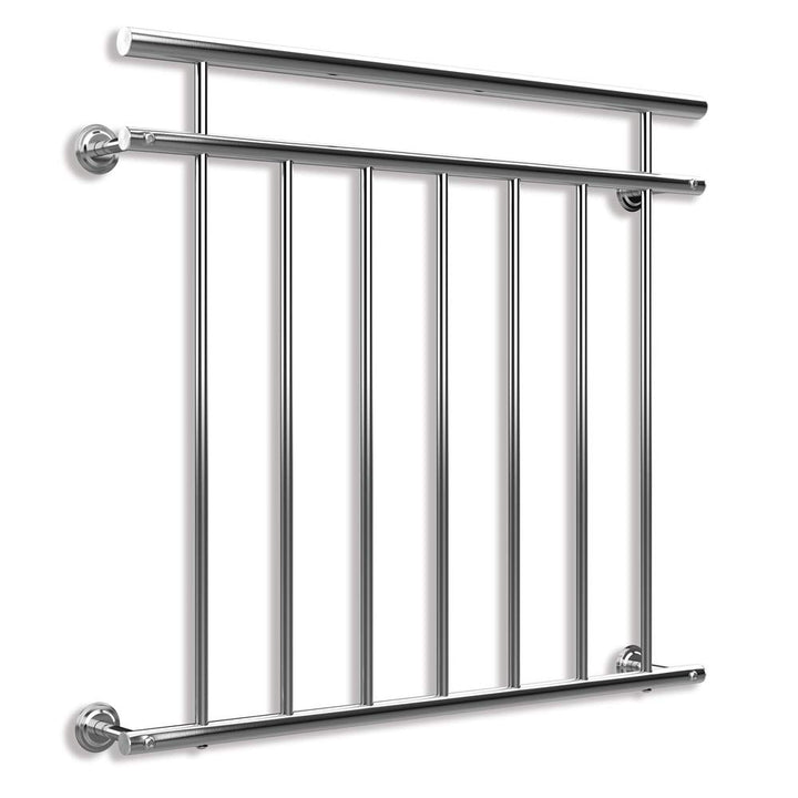 MONZANA® Französischer Balkon Edelstahl Pflegeleicht 90x100cm 7 Füllstäbe Balkongeländer Terrassenge