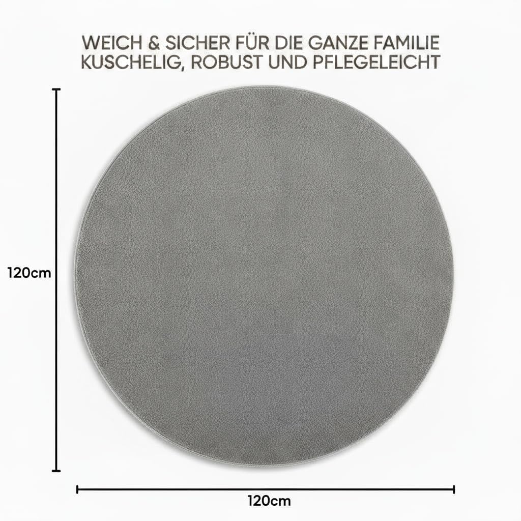 Fashion4Home Teppich Wohnzimmer – Einfarbig Teppich, Uni Teppich fürs Kinderzimmer, Schlafzimmer, Ar