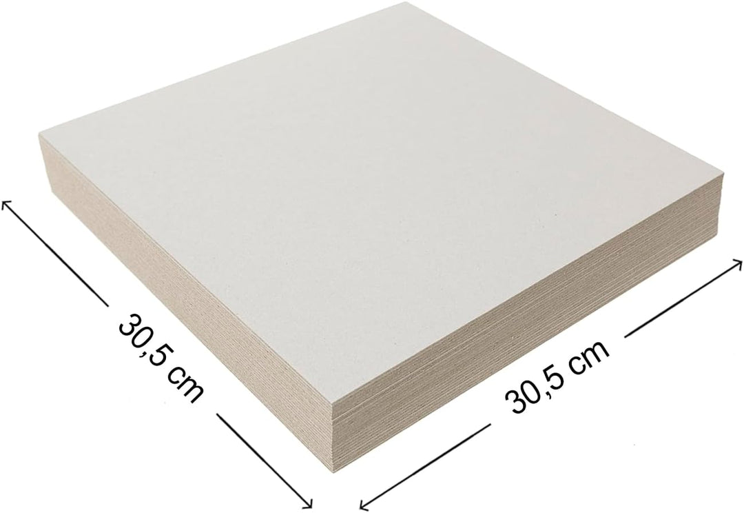 Anita y Su Mundo Scrapbooking-Material – Packung mit 25 Pappen, 12 x 12 cm, grau