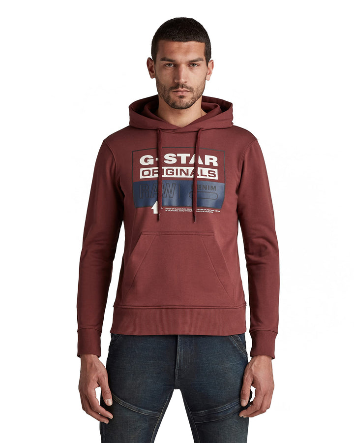 G-STAR Herren Originals Hooded Sweatshirt Sweats, Braun (Paccio D20696-a613-1632)