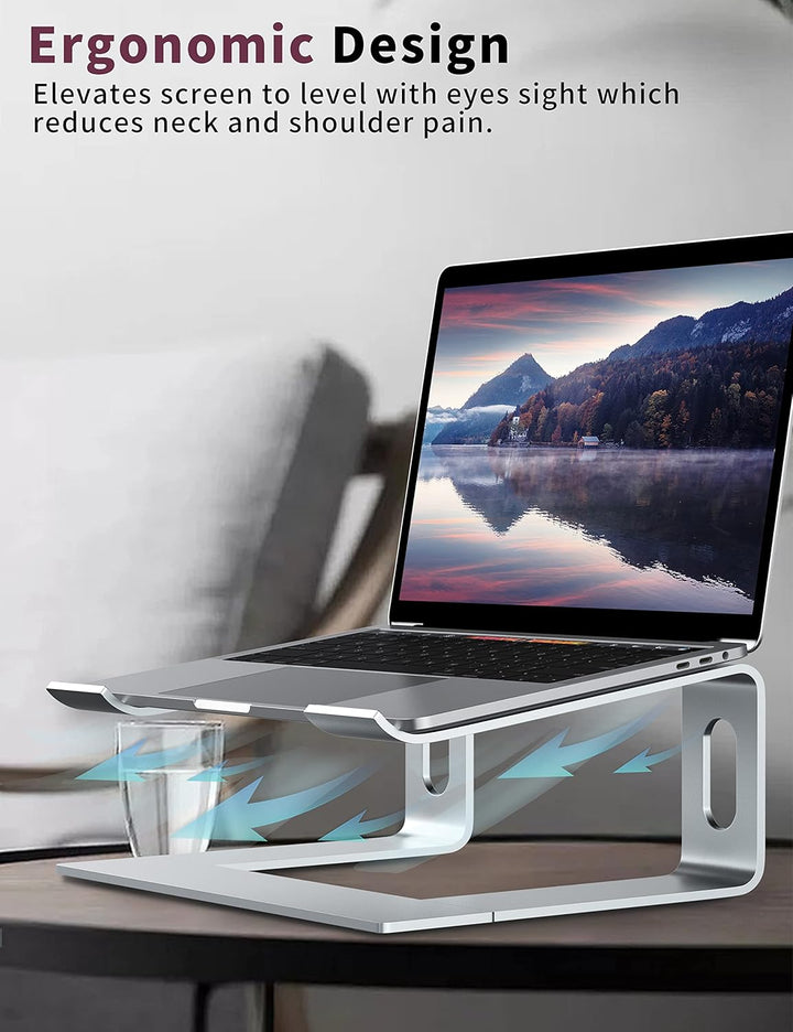 ALASHI Laptop-Ständer für Schreibtisch, Aluminium-Computer-Erhöhung, ergonomischer Notebook-Halter,