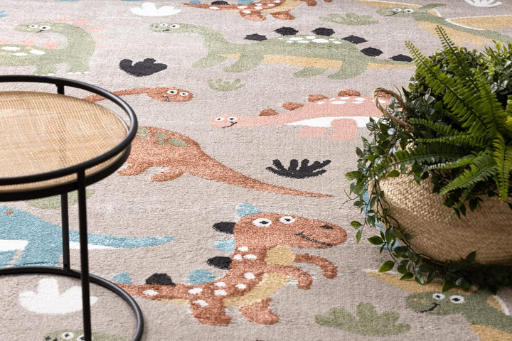 Teppich Fun Dino Kinderteppich für Babyzimmer, Spielteppiche, Kinderzimmer, Moderne, Dinosaurier bei