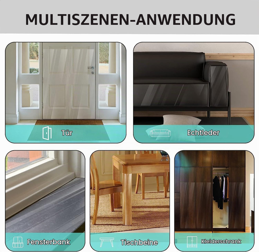 Uross Kratzschutz Sofa Katze, 5m x 43cm Katze Sofa Transparent Kratzschutzfolie Couch für Möbel von