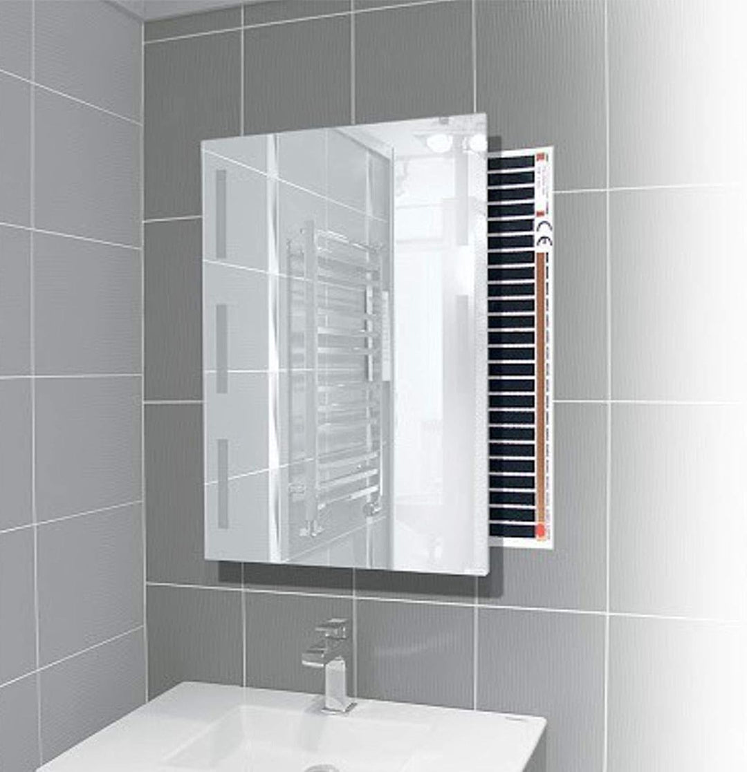Elektrische Spiegelheizung 80x50cm Folie Infrarot-Heizung Badheizung 50cm 80cm, 50cm 80cm