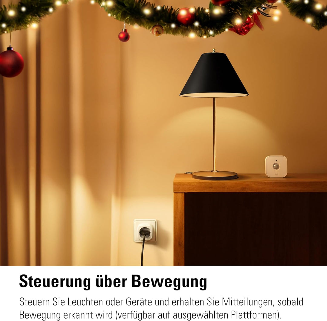 Eve Motion (Matter) 3er Set – Bewegungs- und Lichtsensor, Innen- & Aussenbereich, Aktivierung von Le