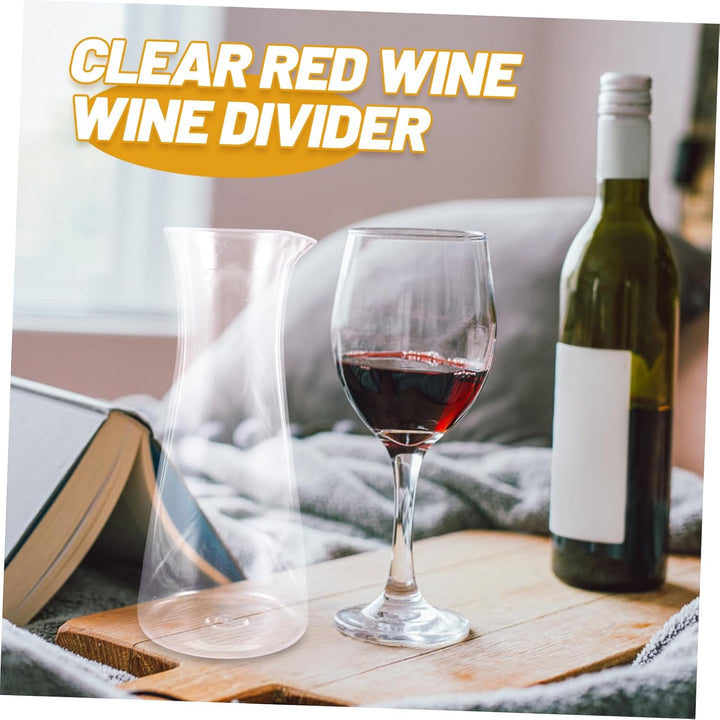 VICASKY Weinkaraffe aus Acryl für Servieren von Getränken Transparenter Rotwein Dekanter für Familie
