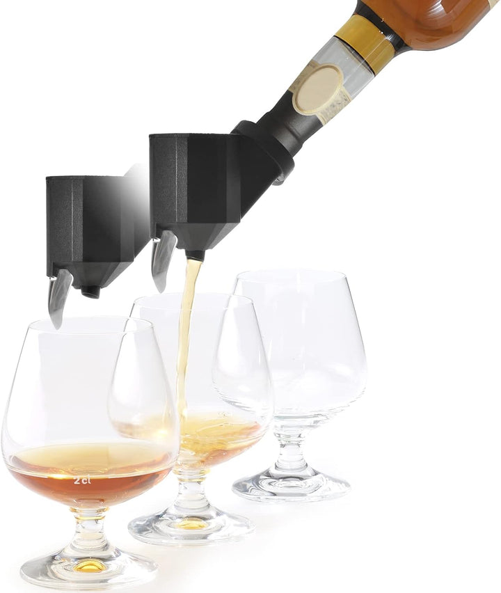 Westmark 1 Massausgiesser, Dosierung pro Ausguss: 4cl, Kunststoff, Bottle Pilot, Schwarz/Silber, 824