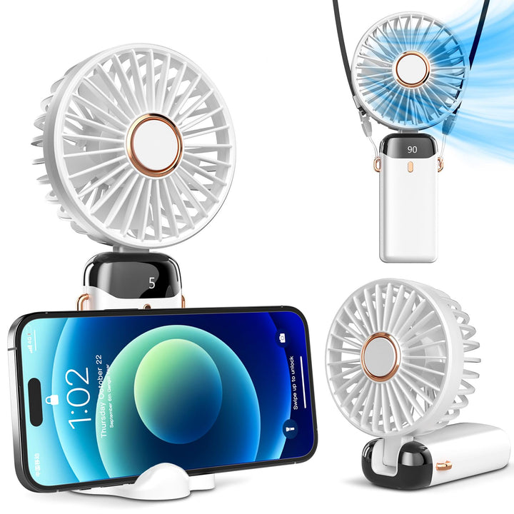 Koonie Handventilator, Tragbarer Mini Ventilator, USB Taschenventilator, 8 Stunden Batteriebetrieben