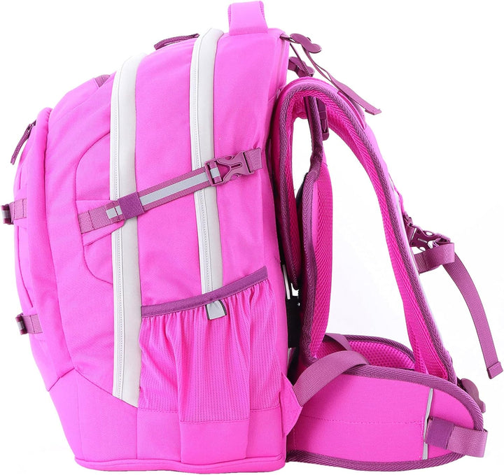 2be Schulrucksack 66320 Ergo School Backpack Fuchsia, Pink Kariert, Einheitsgrösse