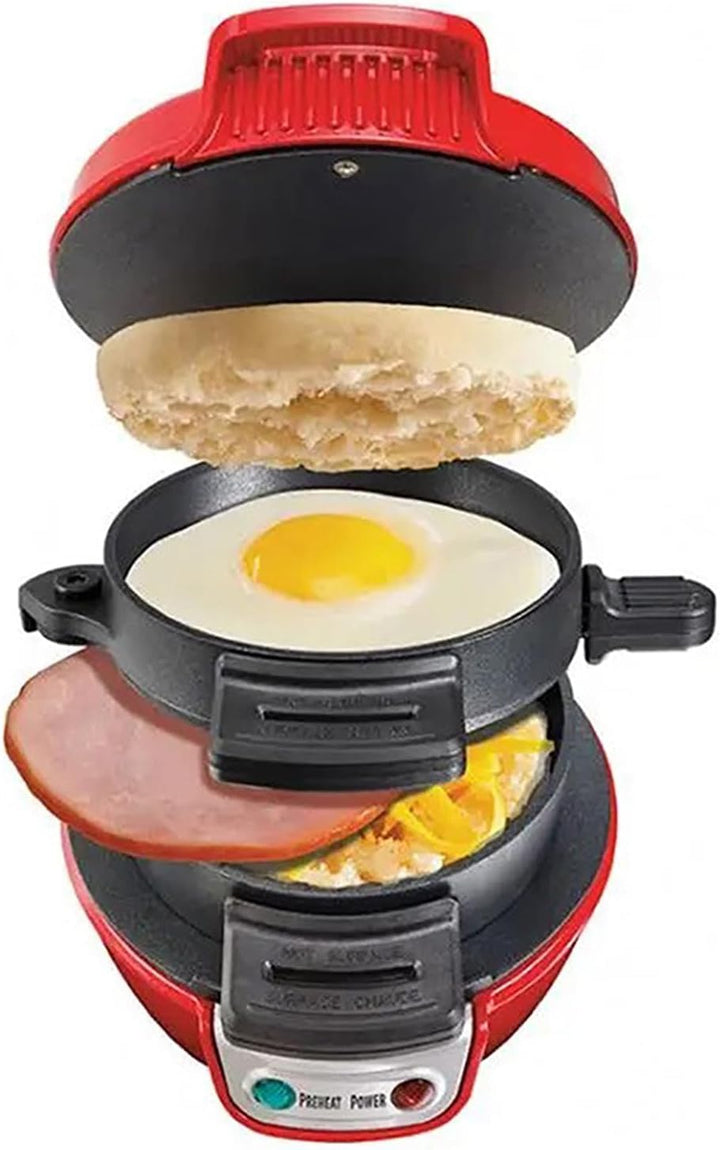 Kommerzielle Burger-Pressmaschine,dualer Frühstücks-Sandwich-Maker mit Abnehmbarer und waschbarer An