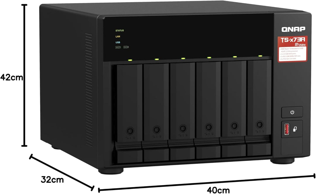 Qnap NAS + Switch Bundle QNAP TS-673A + QSW-1105-5T | Upgrade to 2,5GbE Networking, 6-Bay 3,5"/2,5"-