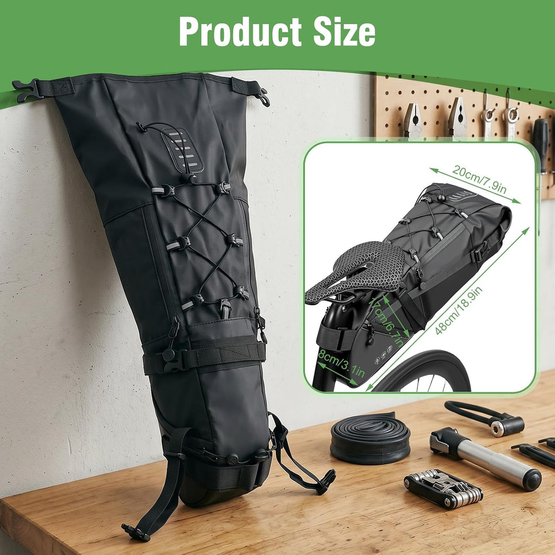 Gugxiom 12L Bikepacking Satteltasche,Wasserdicht,super Fester Halt