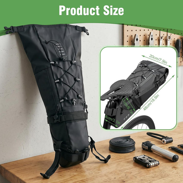 Gugxiom 12L Bikepacking Satteltasche,Wasserdicht,super Fester Halt