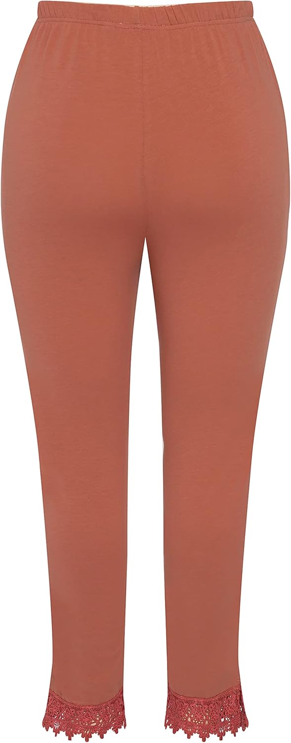 Ulla Popken Damen Leggings 32W / 32L Rot, 32W / 32L Rot