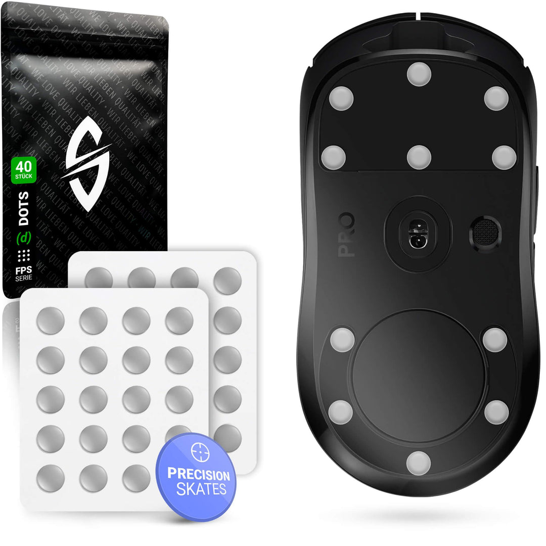 SensoryBoost FPS (d) Dot Skates (PTFE) Universelle Mausfüsse für maximale Kontrolle & präzises Gleit