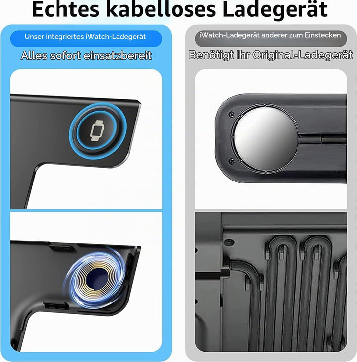 Kabelloses Ladegerät,Wireless Charger,3 in 1 Kabellose Ladestation, Schneller Kabelloser Ladeständer