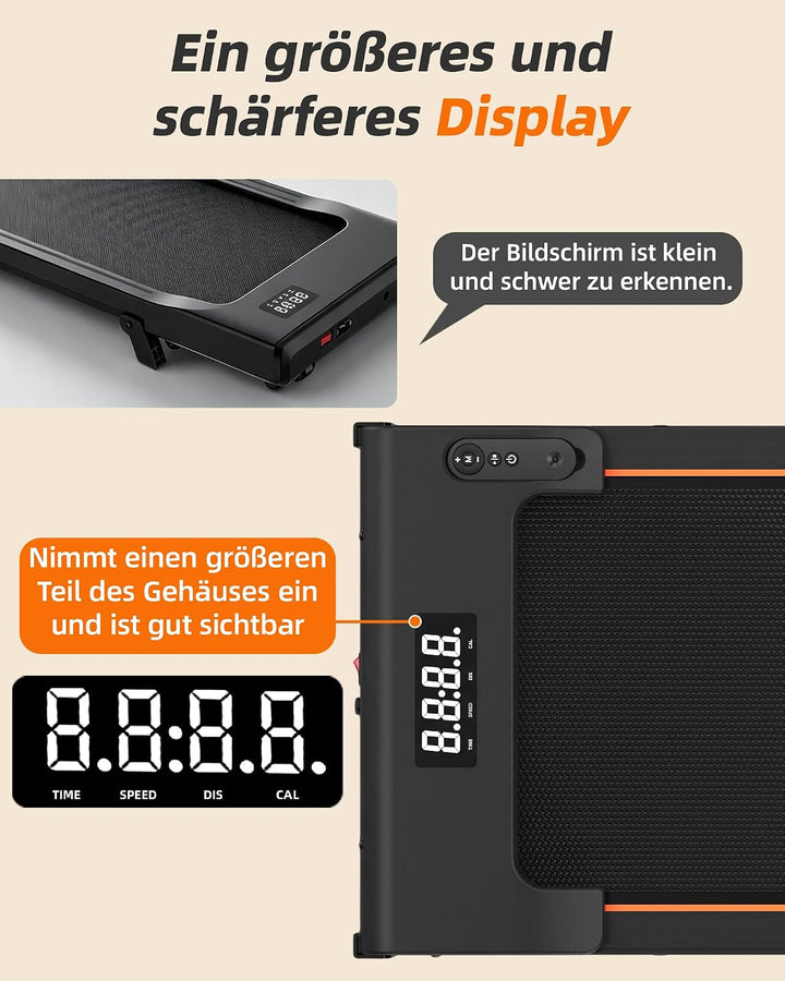 Lichico 3-in-1 Walking Pad mit 0-9% Steigung, Laufband für Zuhause Klein, platzsparendes Heimtrainin