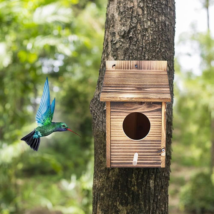 Nistkasten Bausatz Rotkehlchen, Nistkasten für Meise, Vogelhaus Wetterfest aus Holz, Vogelhäuschen Z