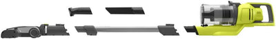 RYOBI 18 V ONE+ Akku-Bodenhandsauger RSV18-0 (30 AirWatt Saugleistung, 820 l/min Luftstrom, 24 cm br