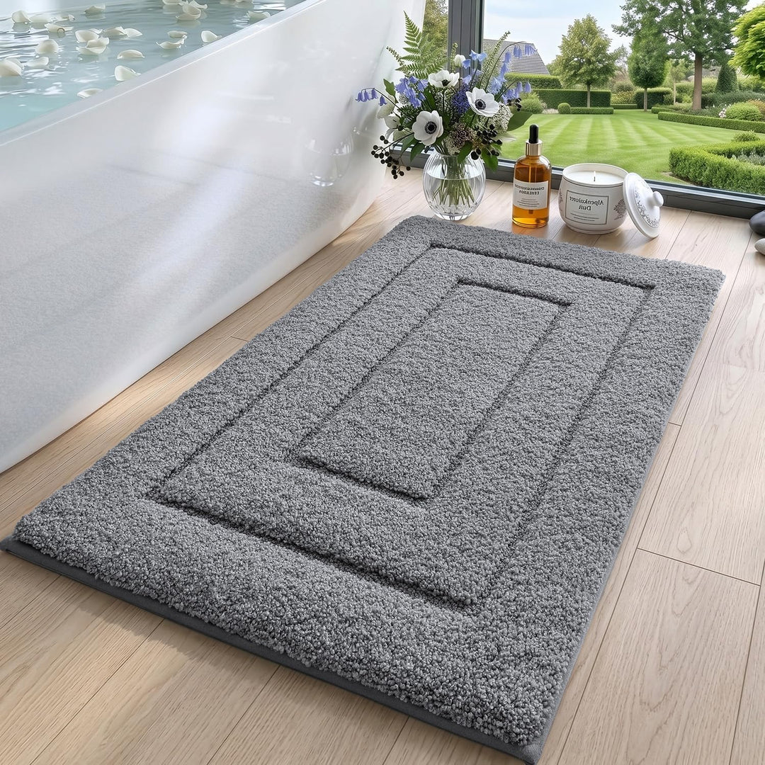 DEXI Badteppich rutschfeste,weicher Badezimmerteppich Wasserabsorbierend Badematte maschinenwaschbar