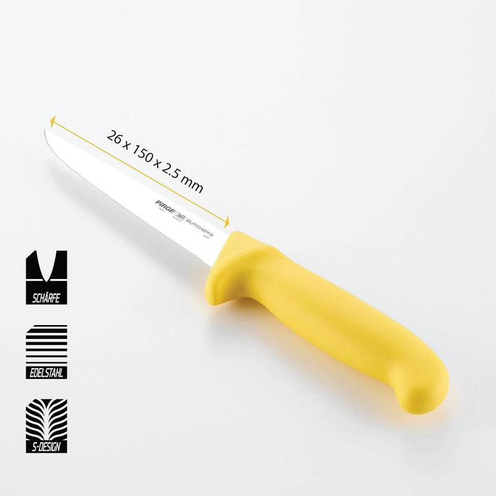 Pirge Butcher's Made in Germany Profi Ausbeinmesser 15 cm Gerade Klinge - Metzgermesser - Fleischerm