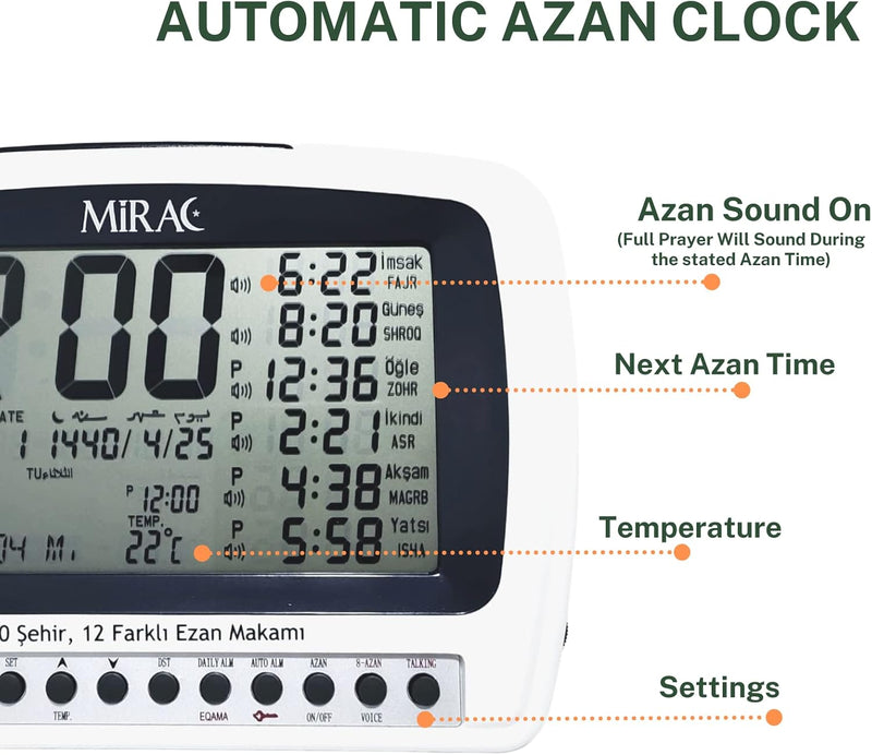 MIRAC Azan-Gebetsuhr/Otomatik Ezan Saati (MIRAC)