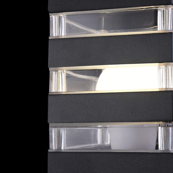 Schwarze Wegeleuchte, aus Aluminium, Säule eckig, IP54, Glasschirm, 1-flammig, excl. 1 X E27 (60W) O
