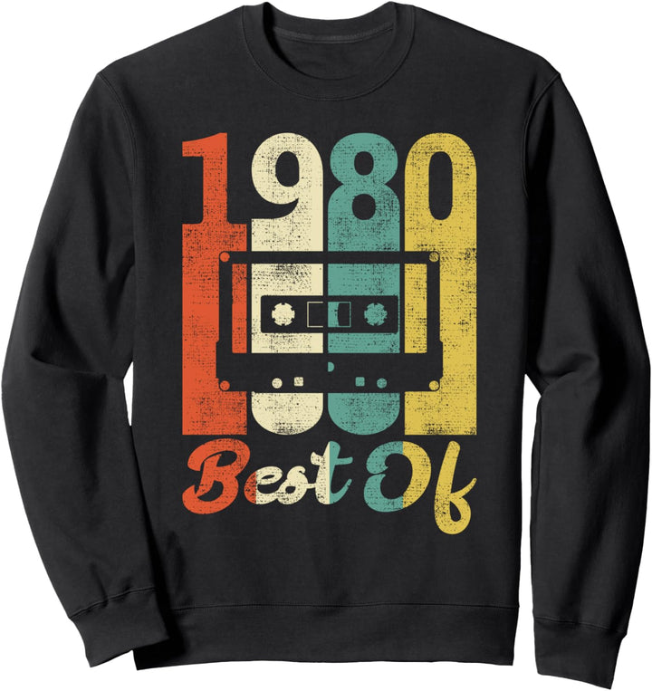 Vintage 42. Geburtstag Kassette 1980 Retro 80er Best Of Sweatshirt