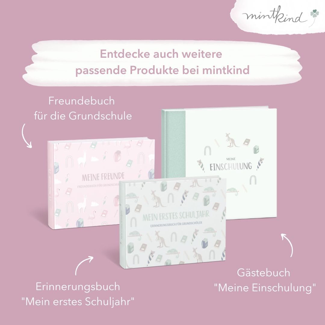 mintkind® „Meine Freunde“ Kindergarten Freundebuch Feenwelt | Freundebuch für den Kindergarten Junge