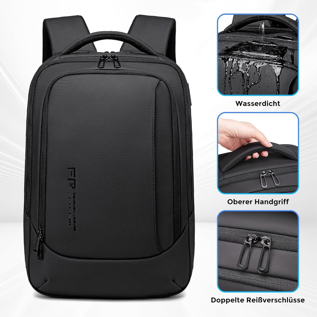 FENRUIEN Laptop Rucksack 15.6 Zoll Business Reise Backpack 16L 1800D Laptop Tasche für Herren Damen