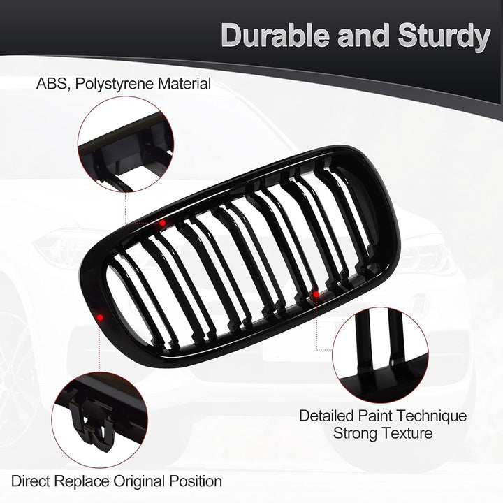 YIUBCZOQI F15 Kühlergrill Passend für BMW F15 X5 (2014-2018) F16 X6 (2015-2019) X5M X6M (2015-2019)