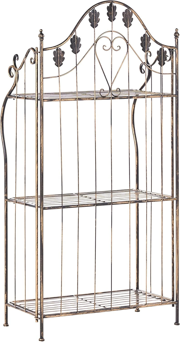 Beliani Metallregal für Pflanzen Freistehende Regale für den Innenbereich und das Badezimmer Schwarz