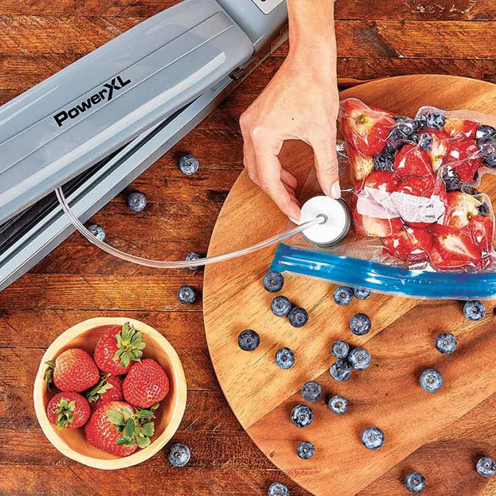 PowerXL Duo NutriSealer - 6in1 Vakuumiergerät - 3 Programme - hält Lebensmittel bis zu 5x länger fri