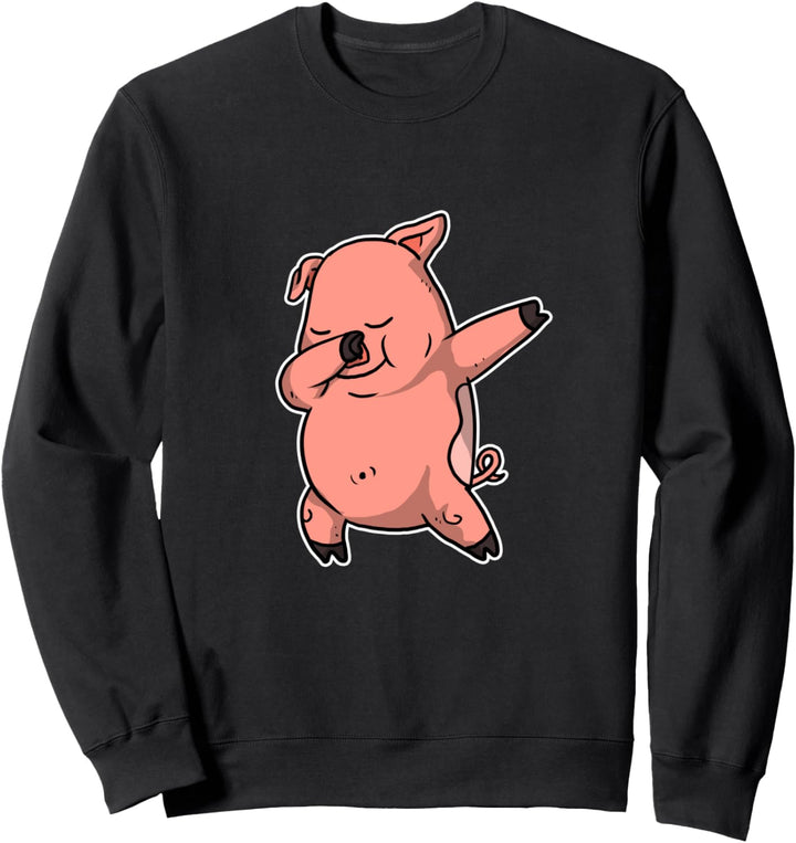 Lustiges Dabbing Schwein Geschenk Ferkel Dab Dance Sweatshirt