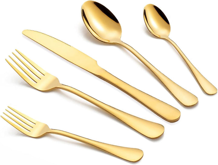 Besteck Set für 4 Personen, 20 teilig Essbesteck Set inkl. Messer, Gabel, Löffel für die Küche zu Ha
