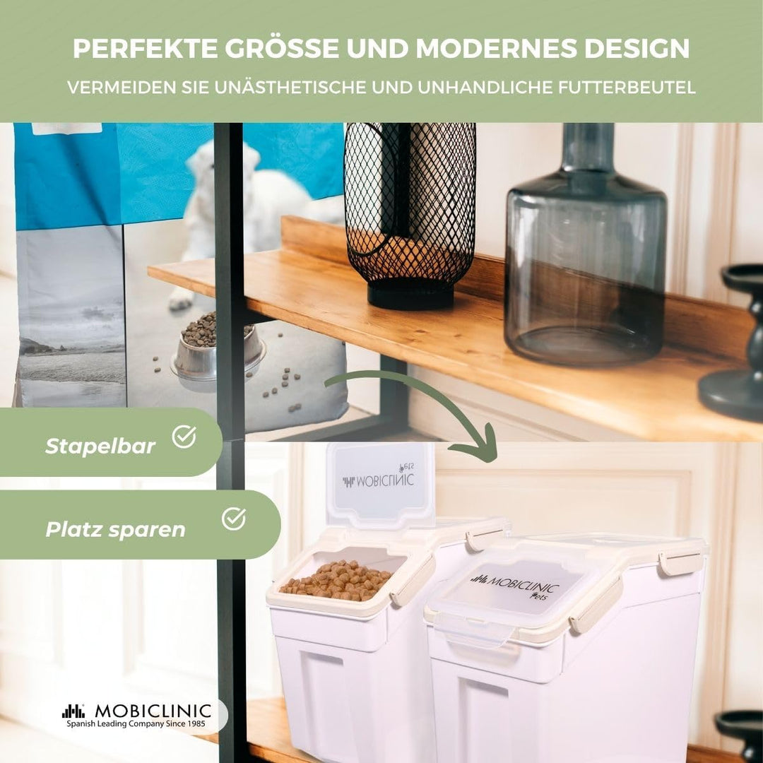 Mobiclinic® Pets, Futterbehälter, für Haustiere, FeedPet, Fassungsvermögen 8kg, hermetischer Verschl