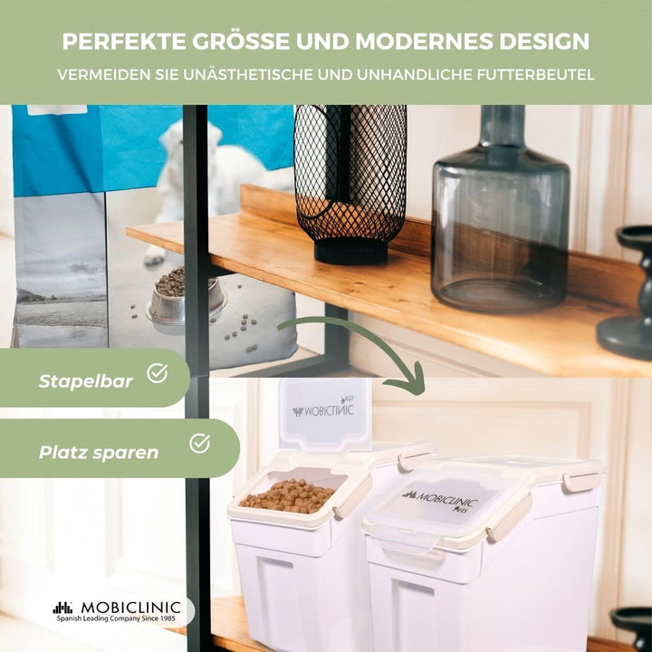 Mobiclinic® Pets, Futterbehälter, für Haustiere, FeedPet, Fassungsvermögen 8kg, hermetischer Verschl