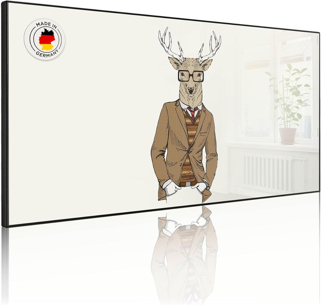 banjado Magnettafel schwarz 78 x 37cm / Magnetwand Metall/Magnetpinnwand als Memoboard/Pinnwand Magn
