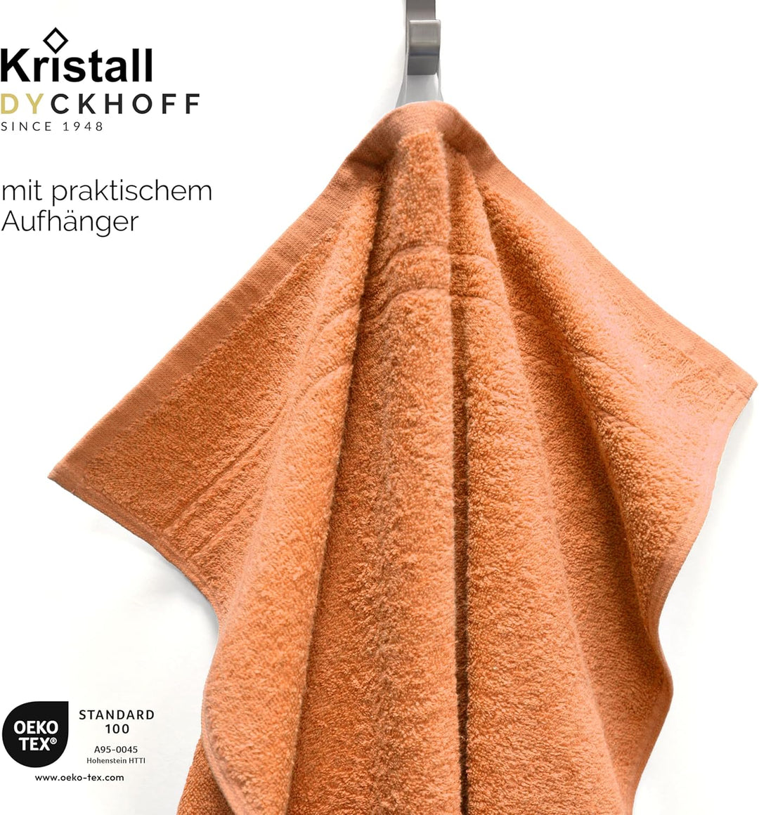 Dyckhoff Frottier 10-TLG Handtuch-Set KRISTALL, 100% Baumwolle, 2 Duschtücher, 4 Handtücher, 4 Seift