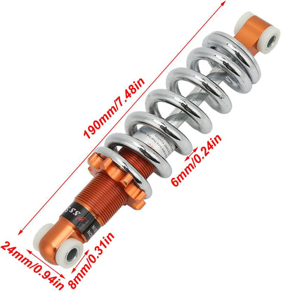 Motorrad Stossdämpfer Hinten 190mm 1200 Lbs 8mm Loch Universell Moped Federdämpfer Verstellbarer Däm