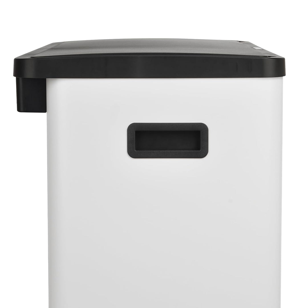 SVITA SR3X18 54L Sensor-Mülleimer 3 Fächer Mülltrennsystem Abfalleimer Stahl Weiss SR3X18 (54L) Weis
